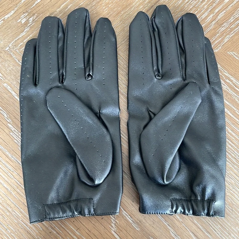 Costume Faux Leather Gloves